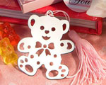 Lovable Teddy Bear Design Bookmarks - Pink wedding favors