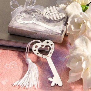 Book Lovers Collection Key Design Bookmark Favor wedding favors