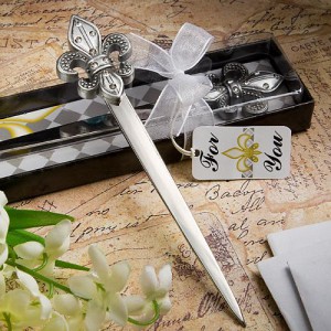 Exquisite Fleur Di Lis Letter Openers wedding favors