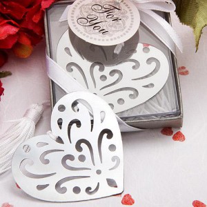 Book Lovers Collection Heart Bookmark Favors wedding favors