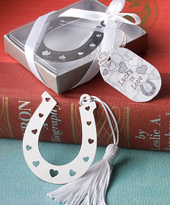Lucky In Love Collection Horseshoe Bookmarks wedding favors