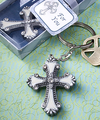 Cross Design Keychain Favors wedding favors