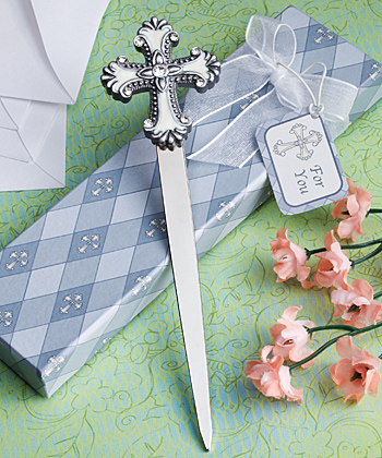 Cross Design Letter Favors wedding favors