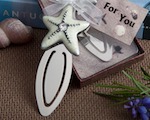 Glistening Starfish Bookmark wedding favors