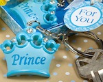 Blue Crown Themed Prince Key Chains wedding favors