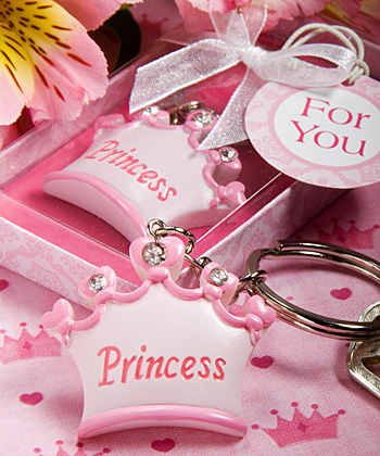 Pink Crown Themed Princess Key Chains wedding favors