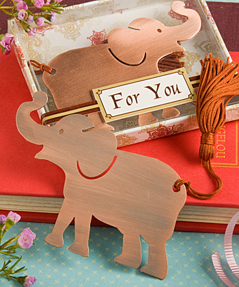 Alluring Elephant Bookmark Favor wedding favors