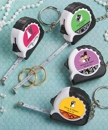 Personalized Expressions Collection Key Chain/measuring Tape Favors wedding favors