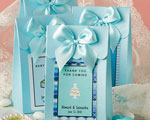 Blue "Delivered With Love" Boxes From The Personalized Expressions Collection wedding favors