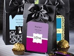 Black "Delivered With Love" Boxes From The Personalized Expressions Collection wedding favors