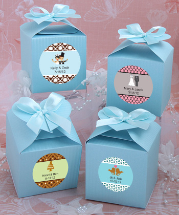 Design Your Own Collection Decorative Boxes - Blue wedding favors