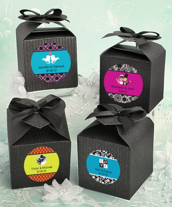 Design Your Own Decorative Boxes - Black wedding favors