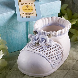 "Capodimonte-baby" Collection Blue Baby Bootie Favors wedding favors
