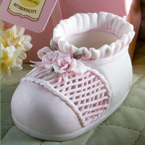 "Capodimonte-baby" Collection Pink Baby Bootie Favors wedding favors