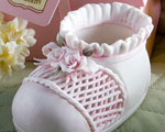 "Capodimonte-baby" Collection Pink Baby Bootie Favors wedding favors