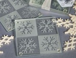 Lustrous Snowflake Glass Coaster Set wedding favors