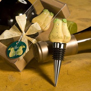 "A Perfect Pair" Bottle Stopper wedding favors