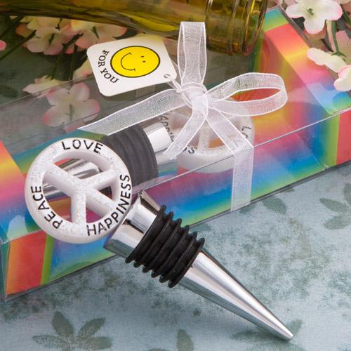 Peace, Love And Happiness Collection Peace Sign Bottle Stoppers