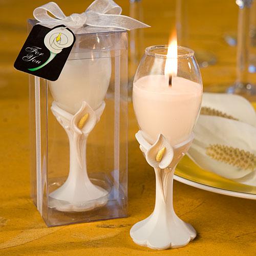 Calla Lily Champagne Flute Candle Holder 