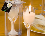 Elegant Calla Lily Accented Champagne Flute Candle Holder Favors wedding favors