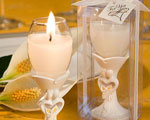 Stylish Bride And Groom Design Champagne Flute Candle Holder Favors wedding favors