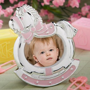 Pink Rocking Horse Frames wedding favors