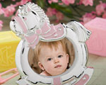 Pink Rocking Horse Frames wedding favors