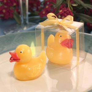 Yellow Duck Candle In Clear Box wedding favors