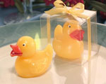 Yellow Duck Candle In Clear Box wedding favors