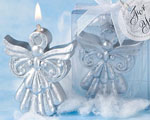 Silver Angel Candle Favors wedding favors