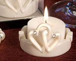 Interlocking Hearts Design Favor Saver Candles wedding favors