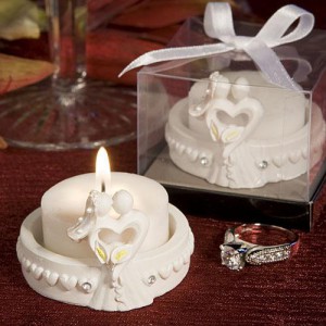 Elegant Heart Design Favor Saver Candles wedding favors