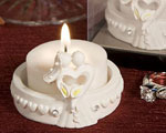 Elegant Heart Design Favor Saver Candles wedding favors