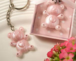 Pink Teddy Bear Design Favor Saver Key Chains wedding favors