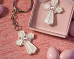 Pink Cross Design Favor Saver Key Chain Favors wedding favors
