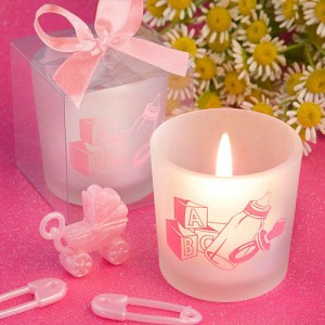 Favor Saver Collection Baby Girl Themed Candle Favors wedding favors