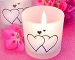 Favor Saver Collection Snuggling Heart Themed Candles wedding favors