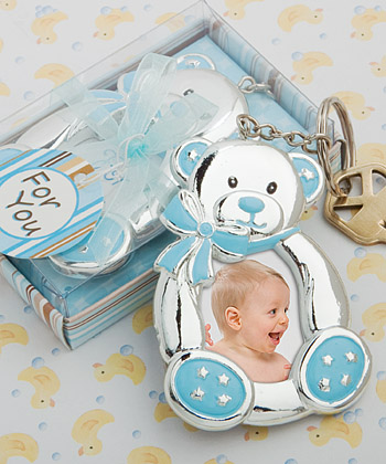 Blue Teddy Bear Design Photo Frame/key Chains wedding favors