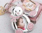 Pink Teddy Bear Design Photo Frame/key Chains wedding favors