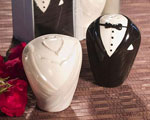 Adorable Bride & Groom Salt & Pepper Shaker Favors wedding favors