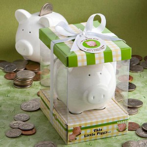 "This Little Piggy" Ceramic Bank wedding favors