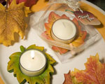 Autumn Themed Candle Favor wedding favors