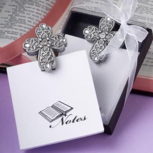 Cross Design Memo Pads wedding favors
