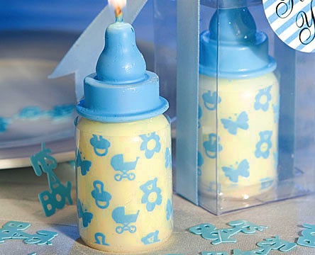 Blue Baby Bottle Candle Favors wedding favors