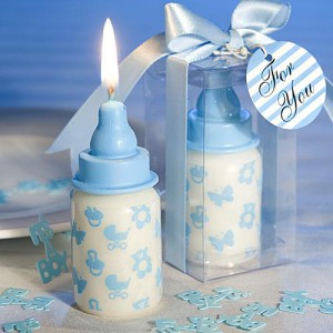 Blue Baby Bottle Candle Favors wedding favors