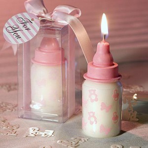 Pink Baby Bottle Candle Favors wedding favors