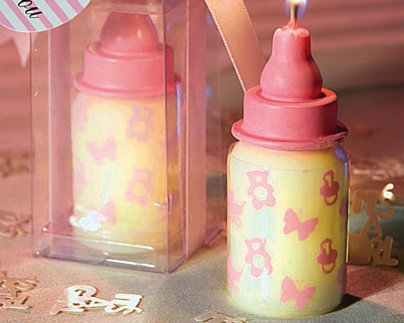 Pink Baby Bottle Candle Favors wedding favors