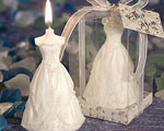 Elegant Wedding Gown Candle Favors wedding favors