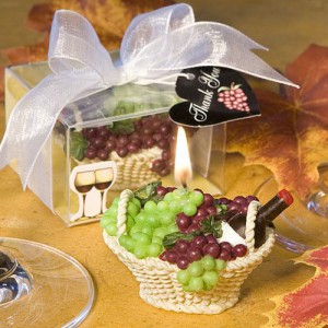 Distinctive Wine Themed Candle Favors wedding favors