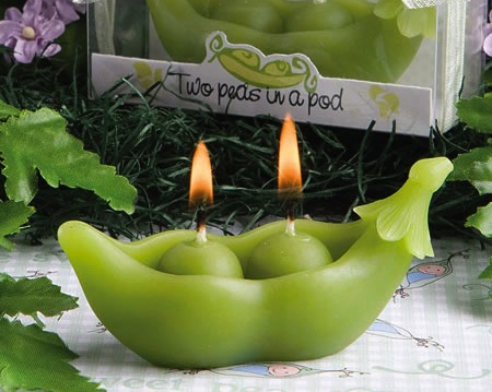 Two Peas In A Pod Collection Candles wedding favors